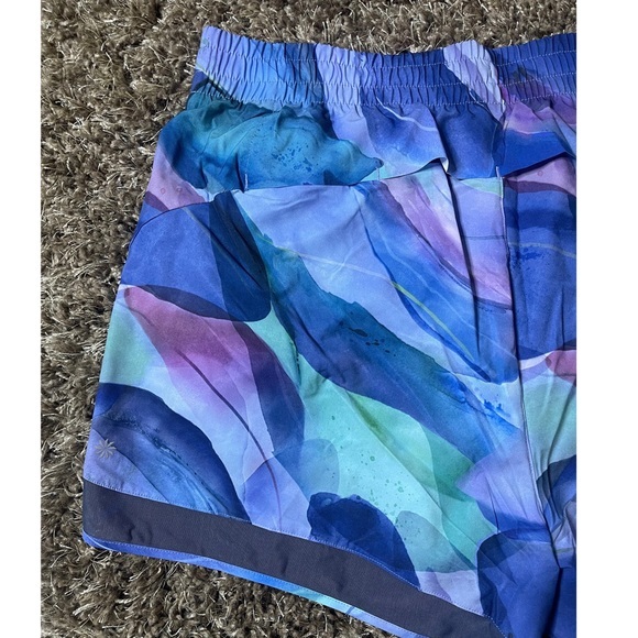 Athleta Make A Splash Printed Mesh Racer 4" Running Shorts Workout - Picture 6 of 9